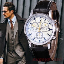Load image into Gallery viewer, Fashion Casual Men's Watch Leather Band 3 Eyes Clock Hot Style Watches Men Quartz Wristwatch Gift relogio relojes hombre 2019