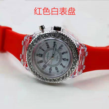 Load image into Gallery viewer, 2019 led Flash Luminous Watch Personality trends students lovers jellies woman men's watches 7 color light WristWatch best Gifts