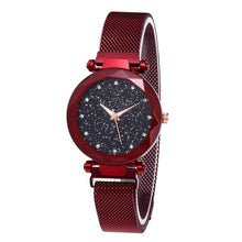 Load image into Gallery viewer, Fashion Watch Star Sky Watch Ladies Magnet Stone Milan Mesh Belt Women's Watch ladies watch watch women