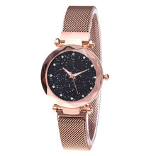 Load image into Gallery viewer, Fashion Watch Star Sky Watch Ladies Magnet Stone Milan Mesh Belt Women's Watch ladies watch watch women