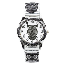 Load image into Gallery viewer, 20cm Lovely Owl Watch Quartz Black Women's Watches 2020 Elastic Band Students Sports Watches Dress Bracelet Watch Wristwatch