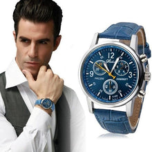 Load image into Gallery viewer, Fashion Casual Men's Watch Leather Band 3 Eyes Clock Hot Style Watches Men Quartz Wristwatch Gift relogio relojes hombre 2019
