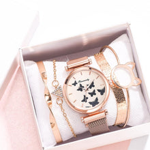 Load image into Gallery viewer, 5PCS Watch With Bracelet Luxury Women's Wristwatch Fashion Bangle Ladies Dress Wrist Watch Elegante Clock Gift Relogio