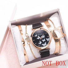 Load image into Gallery viewer, 5PCS Watch With Bracelet Luxury Women's Wristwatch Fashion Bangle Ladies Dress Wrist Watch Elegante Clock Gift Relogio