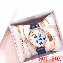 Load image into Gallery viewer, 5PCS Watch With Bracelet Luxury Women's Wristwatch Fashion Bangle Ladies Dress Wrist Watch Elegante Clock Gift Relogio
