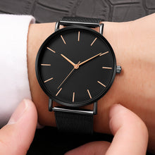 Load image into Gallery viewer, Free shipping men's and women's watch mesh stainless steel bracelet casual watch women's watch reloj mujer relogio feminino