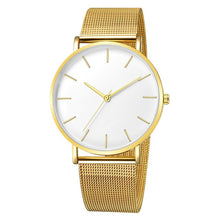 Load image into Gallery viewer, Free shipping men's and women's watch mesh stainless steel bracelet casual watch women's watch reloj mujer relogio feminino
