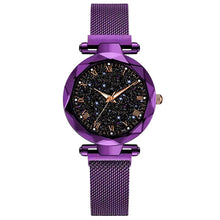 Load image into Gallery viewer, 2019 Hot Sale Starry Sky Watch Women's Luxury Magnetic Magnet Buckle Quartz Wristwatch Geometric Surface Female Luminous Watches
