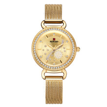 Load image into Gallery viewer, REWARD Fashion Gold Women Wrist Watch Women Luxury Diamond Watches Stainless Steel Women's Watches Female Clock reloj mujer