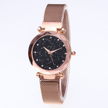 Load image into Gallery viewer, Reloj Mujer Luxury Starry Sky Women Watches Gold Magnetic Mesh Belt Band Watch Women's Fashion Dress Wristwatch Zegarek Damski