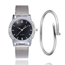 Load image into Gallery viewer, Relojes de lujo para Mujer, Reloj de cristal de acero de oro, Reloj de moda para Mujer, relojes para Mujer