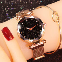 Load image into Gallery viewer, Luxury Women&#39;s Watches Starry Sky Rose Gold Magnetic Watch Women Watches Diamond Ladies Watch reloj mujer relogio feminino
