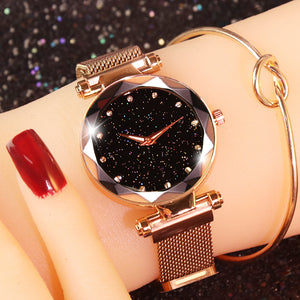 Luxury Women's Watches Starry Sky Rose Gold Magnetic Watch Women Watches Diamond Ladies Watch reloj mujer relogio feminino