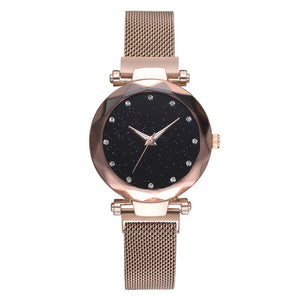 Luxury Women's Watches Starry Sky Rose Gold Magnetic Watch Women Watches Diamond Ladies Watch reloj mujer relogio feminino