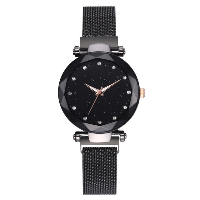 Luxury Women's Watches Starry Sky Rose Gold Magnetic Watch Women Watches Diamond Ladies Watch reloj mujer relogio feminino