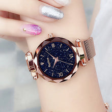 Load image into Gallery viewer, Watches women&#39;s luxury magnetic starry sky woman clock Quartz wristwatch fashion ladies wristwatch reloj mujer relogio feminino
