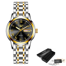 Load image into Gallery viewer, LIGE 2020 New Gold Watch Women Watches Ladies Creative Steel Women&#39;s Bracelet Watches Female Waterproof Clock Relogio Feminino
