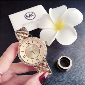 2020 New Diamond Gold Women's Watches Fashion Simple Ladies Watch Quartz Wrist Watch Women Stainless Steel Strap Female Clock