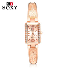 Load image into Gallery viewer, Top brand luxury bracelet watch women watches rose gold women&#39;s watches diamond ladies watch clock relogio feminino reloj mujer
