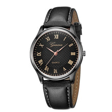 Load image into Gallery viewer, Modern Fashion Black Quartz Men Watches Tide Brand Leather Band Big Dial Men&#39;s Business Clock Drop Shipping Relojes Hombre
