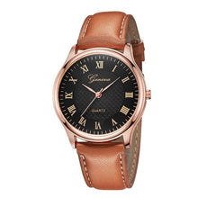Load image into Gallery viewer, Modern Fashion Black Quartz Men Watches Tide Brand Leather Band Big Dial Men&#39;s Business Clock Drop Shipping Relojes Hombre
