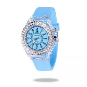 2019 led Flash Luminous Watch Personality trends students lovers jellies woman men's watches 7 color light WristWatch best Gifts