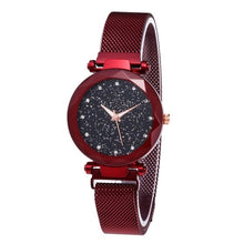 Load image into Gallery viewer, Fashion Watch Star Sky Watch Ladies Magnet Stone Milan Mesh Belt Women&#39;s Watch ladies watch watch women
