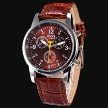 Load image into Gallery viewer, Fashion Casual Men&#39;s Watch Leather Band 3 Eyes Clock Hot Style Watches Men Quartz Wristwatch Gift relogio relojes hombre 2019
