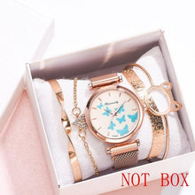 Load image into Gallery viewer, 5PCS Watch With Bracelet Luxury Women&#39;s Wristwatch Fashion Bangle Ladies Dress Wrist Watch Elegante Clock Gift Relogio
