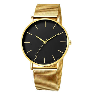 Free shipping men's and women's watch mesh stainless steel bracelet casual watch women's watch reloj mujer relogio feminino