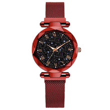 Load image into Gallery viewer, 2019 Hot Sale Starry Sky Watch Women&#39;s Luxury Magnetic Magnet Buckle Quartz Wristwatch Geometric Surface Female Luminous Watches
