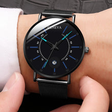 Load image into Gallery viewer, 2020 Fashion Men&#39;s Business Minimalist Watches Ultra Thin Stainless Steel Mesh Band Analog Quartz Watch Relogio Masculino reloj
