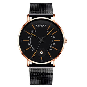 2020 Fashion Men's Business Minimalist Watches Ultra Thin Stainless Steel Mesh Band Analog Quartz Watch Relogio Masculino reloj