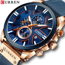 Load image into Gallery viewer, New CURREN Men Watches Fashion Quartz Wrist Watches Men&#39;s Military Waterproof Sports Watch Male Date Clock Relogio Masculino
