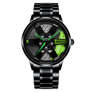 NEKTOM Men Wheel Watch Classic Fashion Waterproof Sport Watch Men's Quartz Mesh With Rim Hub Watch Run Quartz Men Quartz Watch