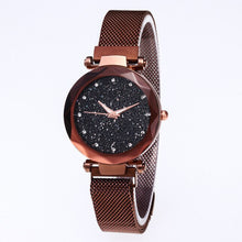 Load image into Gallery viewer, Reloj Mujer Luxury Starry Sky Women Watches Gold Magnetic Mesh Belt Band Watch Women&#39;s Fashion Dress Wristwatch Zegarek Damski
