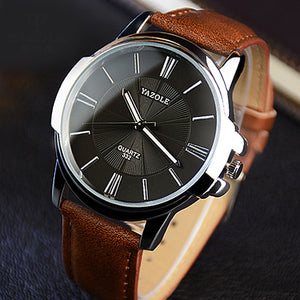 Mens Watches Top Brand Luxury Blue Glass Watch Men Watch Waterproof Leather Roman Men's Watch Male Clock Relojes Saat 2019 New