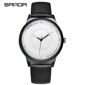 SANDA Men's Watch Fashion Brand Luxury Luminous Quartz Watch Men Leather Male Clock Business Watch Geneva Relogio Masculino