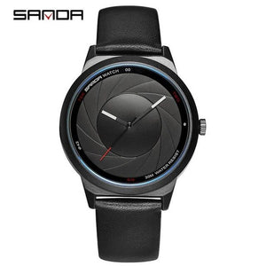SANDA Men's Watch Fashion Brand Luxury Luminous Quartz Watch Men Leather Male Clock Business Watch Geneva Relogio Masculino