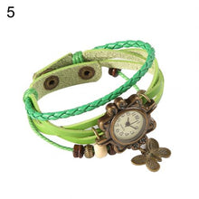 Load image into Gallery viewer, Retro Women&#39;s Trendy Bracelet Watch Mori Women&#39;s Watch Butterfly Decoration Quartz Ladies Bracelet Watches relojes para mujer
